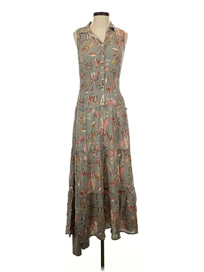 Pre-owned Fig And Flower Casual Dress In Gray