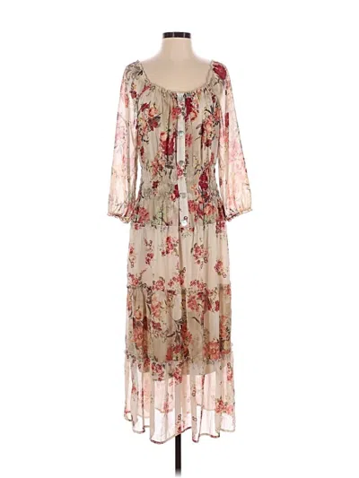Pre-owned Fig And Flower Casual Dress In Ivory