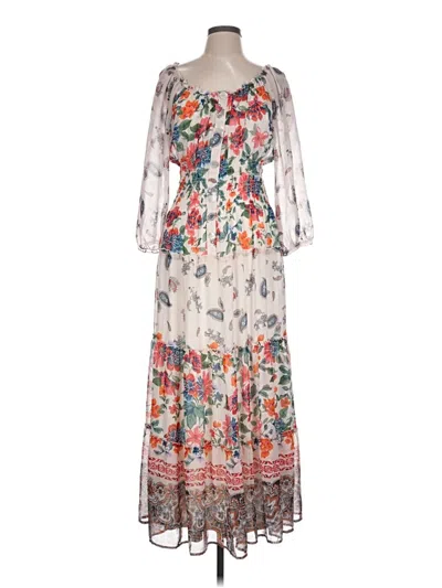 Pre-owned Fig And Flower Casual Dress In Ivory