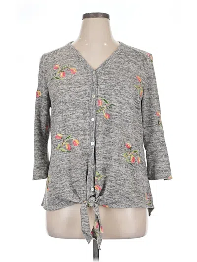 Pre-owned Fig And Flower Kimono In Gray