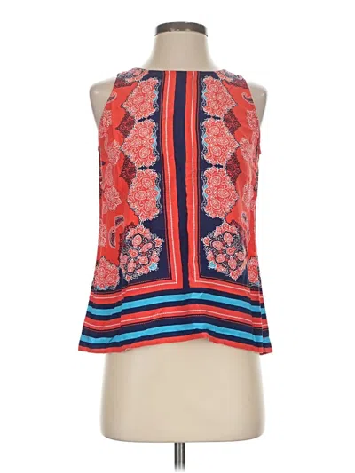 Pre-owned Fig And Flower Sleeveless Blouse In Red