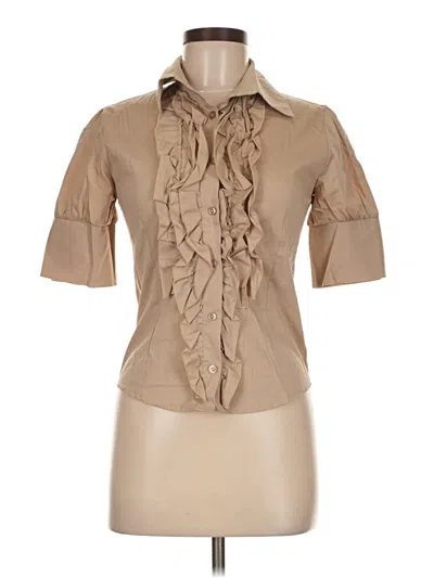 Pre-owned Figl Short Sleeve Blouse In Brown