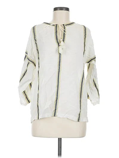 Pre-owned Figue 3/4 Sleeve Blouse In Ivory
