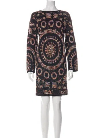 Pre-owned Figue Alpaca Mini Dress In Multi
