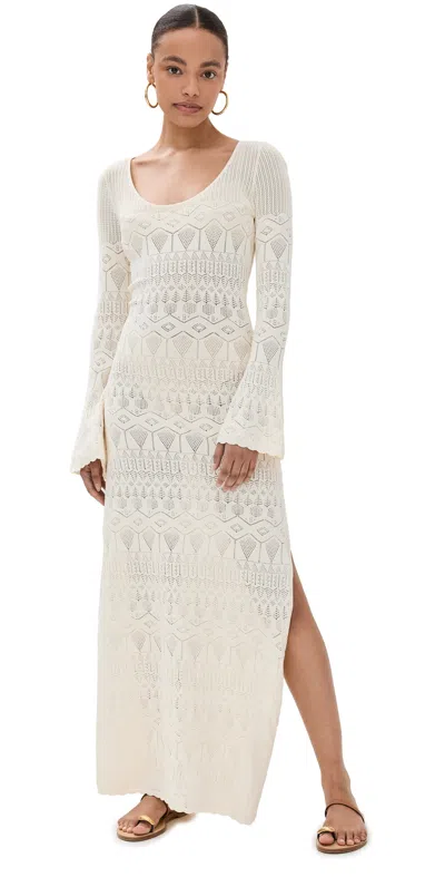 Figue Amanda Knit Dress Chalk In White