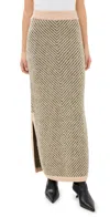 FIGUE ANGELA SWEATER SKIRT CHEVRON ALPINE GREEN