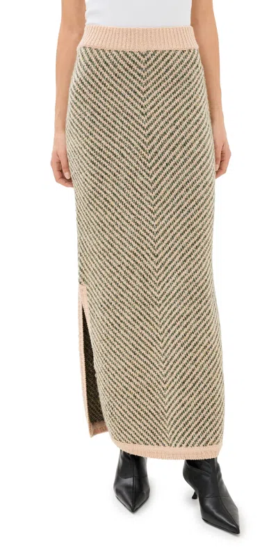 Figue Angela Sweater Skirt Chevron Alpine Green