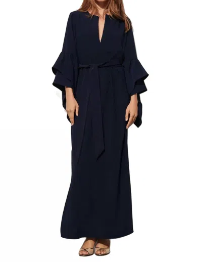 Figue Athena Kaftan Dress In True Navy In Blue
