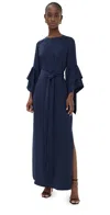 Figue Athena Kaftan Dress True Navy In True Navy