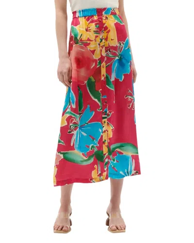 Figue Bastien Skirt Floral Reverie In Raspberry Pink In Floral Reverie Raspberry Pink