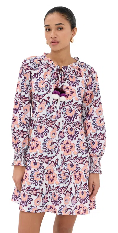 Figue Bella Dress Ibiza Floral Biscotti Beige In Multi