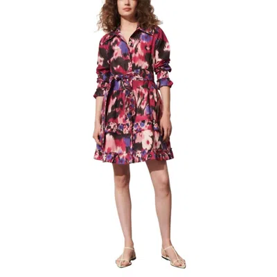 Figue Cami Dress In Floral Melange Cranberry Pink In Multi