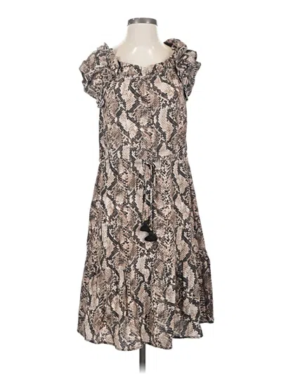 Pre-owned Figue Casual Dress In Brown