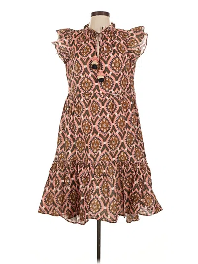 Pre-owned Figue Casual Dress In Brown