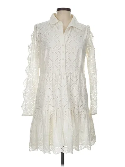 Pre-owned Figue Casual Dress In Ivory