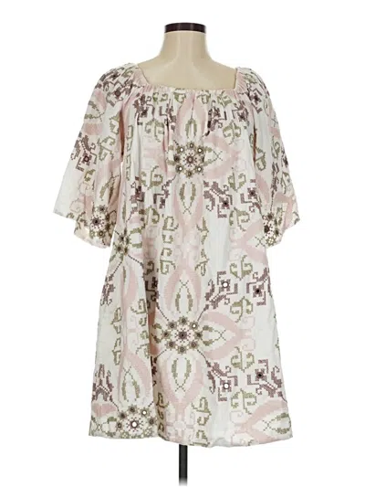 Pre-owned Figue Casual Dress In White