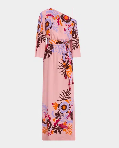 Figue Christy Floral Off-the-shoulder Maxi Dress In Pink