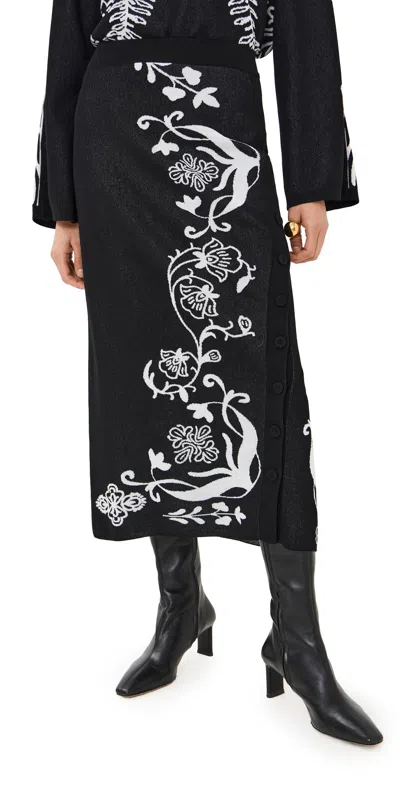 Figue Dakota Sweater Skirt Onyx Black | ModeSens