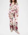 Figue Devon Floral-print Wide-leg Pull-on Pants In Ethereal Bloom Chalk