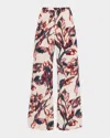Figue Devon Floral-print Wide-leg Pull-on Pants In Multi