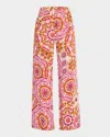 Figue Devon Kaleidescope-print Wide-leg Pull-on Pants