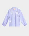 Figue Elaine Embroidered Button-down Top