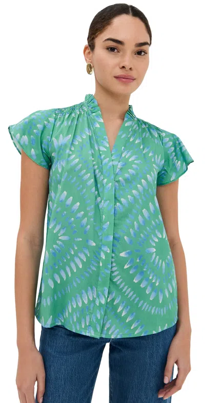 Figue Fia Top Medallion Apple Green