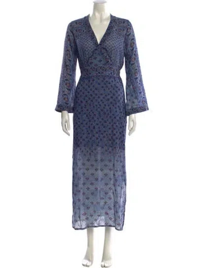 Pre-owned Figue Floral Print Long Dress