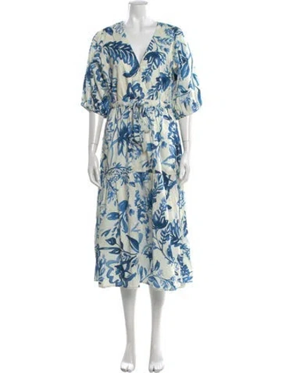 Pre-owned Figue Floral Print Midi Length Dress W/ Tags