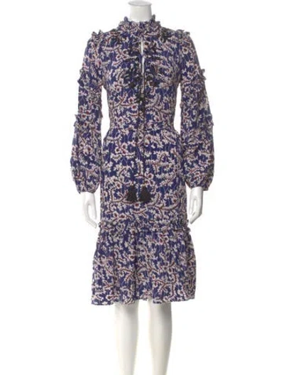 Pre-owned Figue Floral Print Mini Dress In Multi