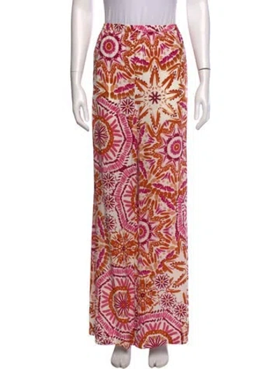 Pre-owned Figue Floral Print Wide Leg Pants W/ Tags In Multi