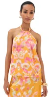 Figue Florentine Top Aquarelle Ikat Marigold In Multi