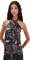 Figue Florentine Top Paisley Mandala Onyx Black In Multi