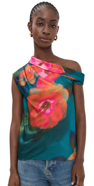 Figue Gilda Top Floral Exp Tranquility Teal In Multi