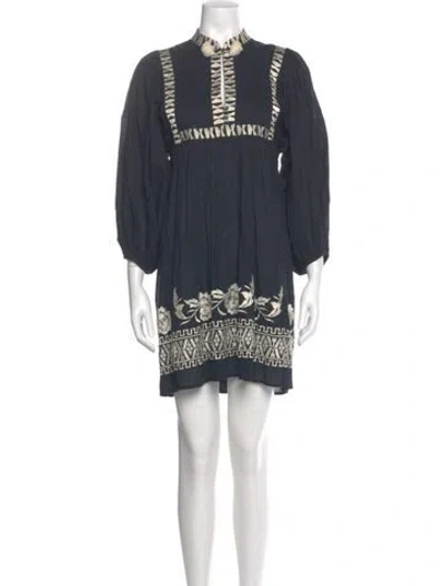 Pre-owned Figue Graphic Print Mini Dress In Multi
