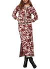 Figue Jessica Cardigan Sweater In Red Ikat In Multi