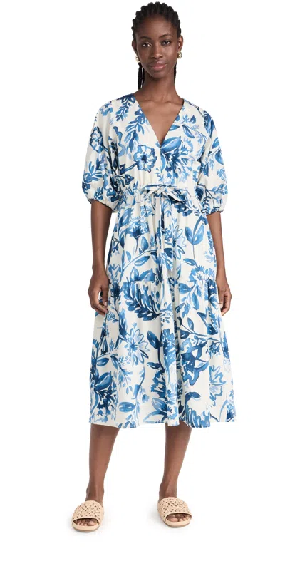 Figue Joyce Dress Porcelain Floral Blue