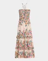 Figue June Tiered Halter Maxi Dress In Multi