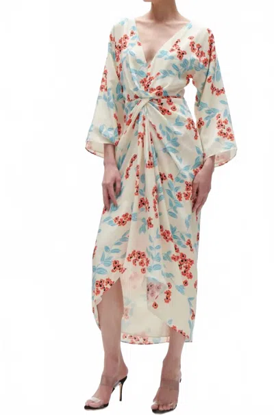 Figue Kyle Dress In Wispy Floral Cream In Multi