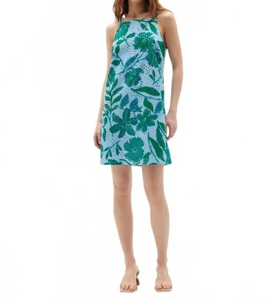 Figue Leonie Dress In Graphic Floral Blue