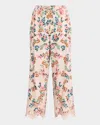 Figue Lizzy Straight-leg Crop Pull-on Pants In Multi