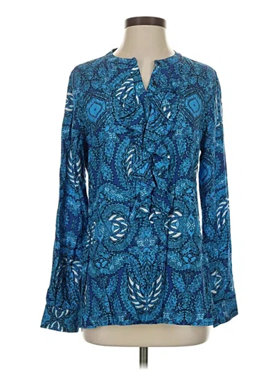 Figue Long Sleeve Blouse In Blue