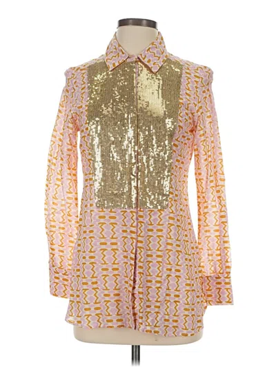 Pre-owned Figue Long Sleeve Blouse In Pink