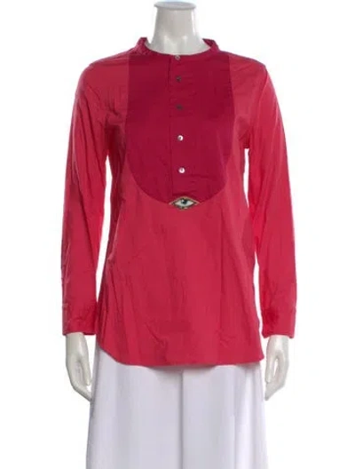 Pre-owned Figue Long Sleeve Top In Pink