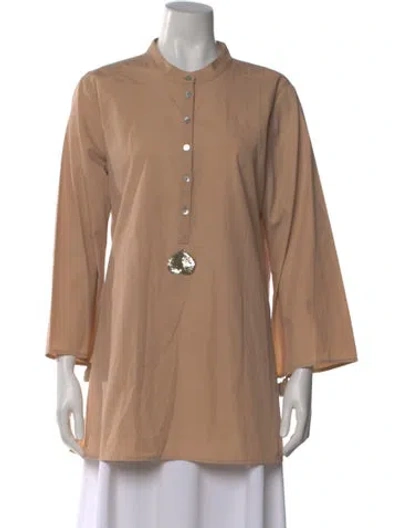 Pre-owned Figue Long Sleeve Tunic In Neutrals