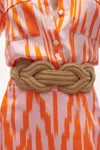 Figue Love Knot Belt In Sunkissed Tan