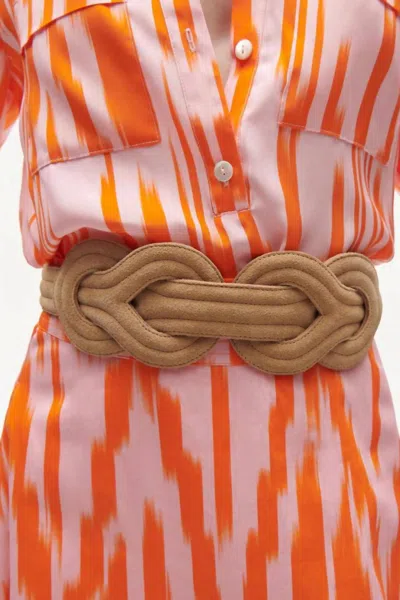 Figue Love Knot Belt In Sunkissed Tan