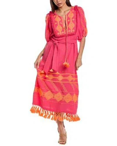 Pre-owned Figue Mela Maxi Dress Women's In Pink