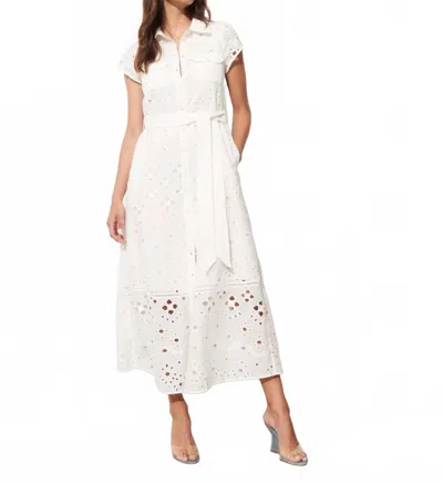 Figue Mykonos Dress In Chalk In Metallic