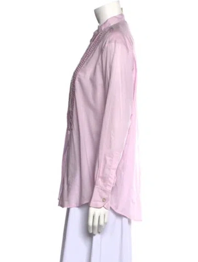 Pre-owned Figue One-shoulder Long Sleeve Tunic W/ Tags In Pink
